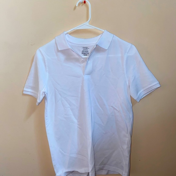 Boys white short sleeve uniform shirts (3 shirts) - Picture 1 of 3